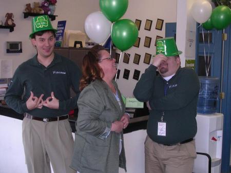 Having Fun at work on St Pat's Day!