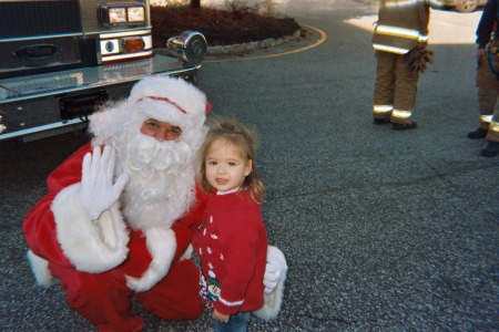 Ava and Santa Christmas 2006