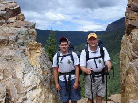With my son, John Paul, at Philmont Scout Ranch