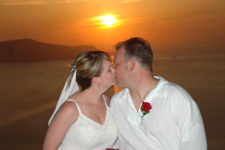 We were married in Santorini Greece on June 16, 2005