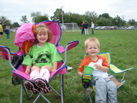 Hailey & Jacob at Hailey's soccer practice