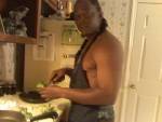 my husband cooking dinner (smile) now that's what I'm talking about