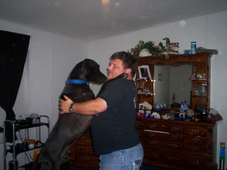 me and one of the two great danes i own