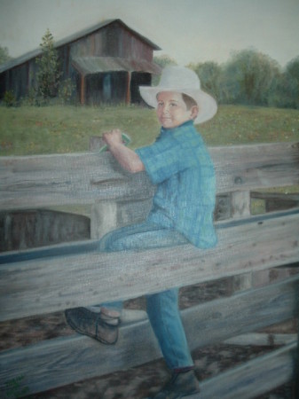 TYLER BLAND. OIL PAINTING OF MY #2 SON..