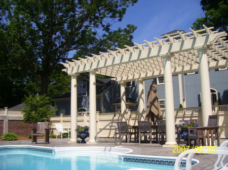 Backyard pool area