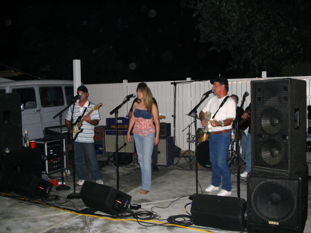 My husband Roger Spanke with sister Theresa and brother Teddy Spanke playing