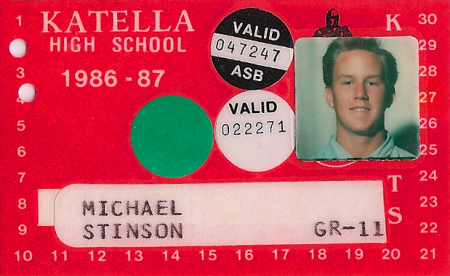 Student Body Card 1987