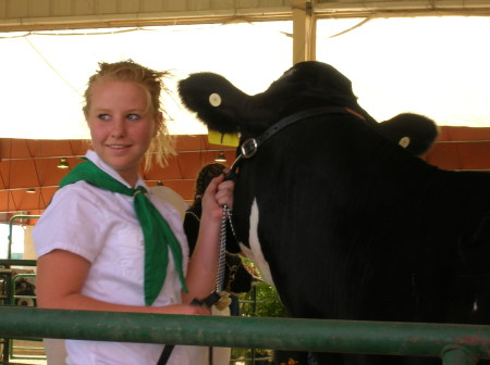 Haley & her prize winning cow!!