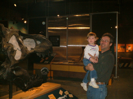 My daughter and I at T-Rex center in Eastend