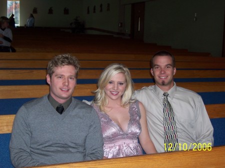 Our son, Matt 26 on the left, dtr. Katie, 22, and her boyfriend.