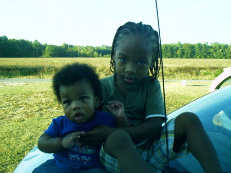 Grandsons Tre' and Cameron