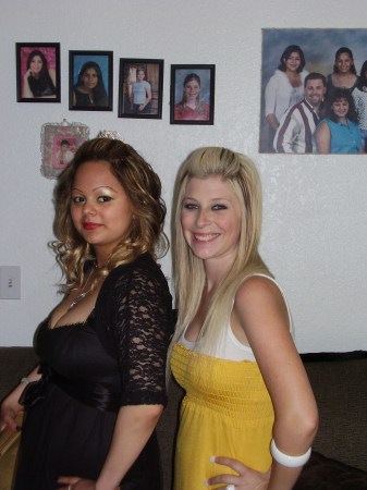 My daughters Gabrielle and Lindsey getting ready for prom 2007