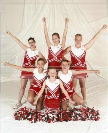 Alissa Mistie Elaina cheerleading squad