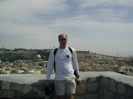 Stiv in Jerusalem overlooking Mount of Olives