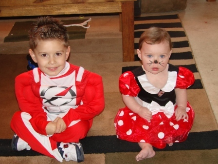Power Ranger and Minnie Mouse