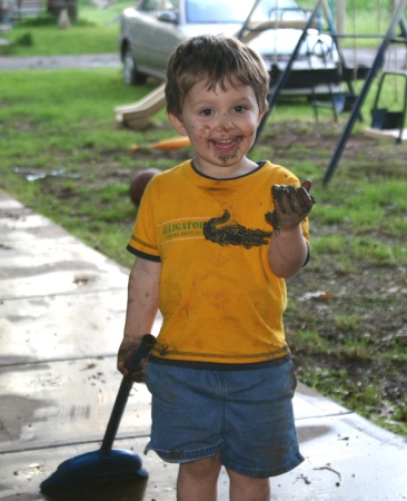 Chris in mud