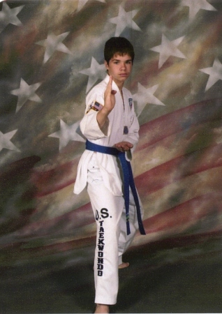 My son Alec testing for his Blue High belt 2007