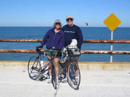 Debbie & I biking in Key West