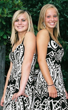 My two oldest daughters at a wedding summer of 2006