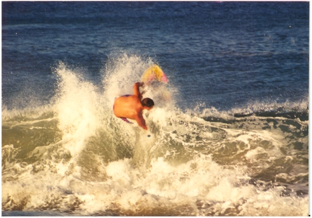 Gibbs skim boarding at Nags Head