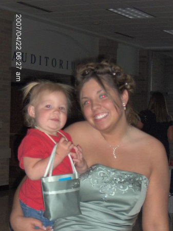 Emily with Madison before her junior prom