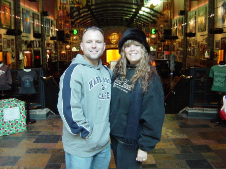 Julie and I at Foxwoods Hard Rock Cafe Dec 2006