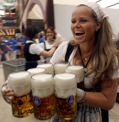 Oktoberfest, Munich Germany, 2003. More beer please !