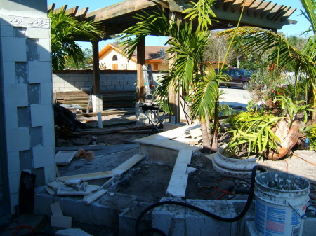 Work on the front garden and drive area