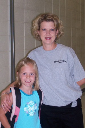 Hannah and her teacher, Mrs. Cumbo (aka Bonnie Fowler)