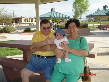 Grandma, Grandpa and Lara at the park