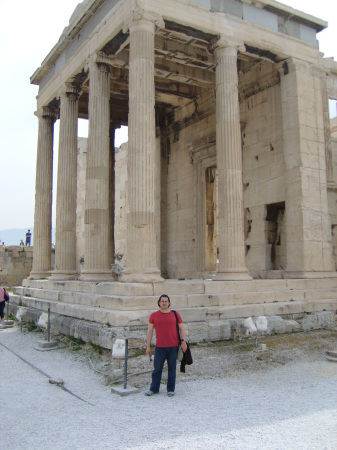 At the Erechtheion Caryatids in Athens