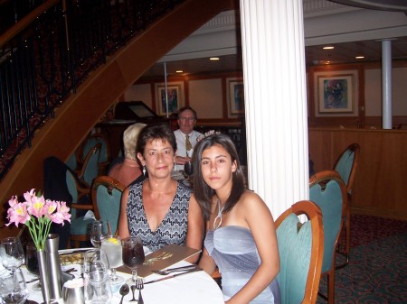 Dinner on the cruise ship