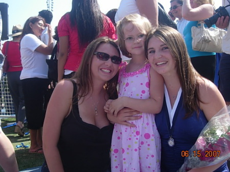 Our girls at Sarah's graduation - ACHS 2007