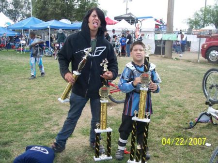 My sons - Stevie and Antonio in bakersfield