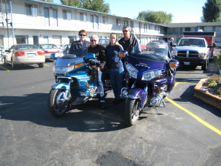 Terry & Vern with friends on summer bike trip 2007