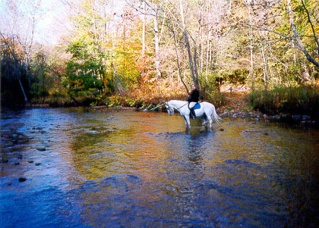 Me and Tano crossing the river