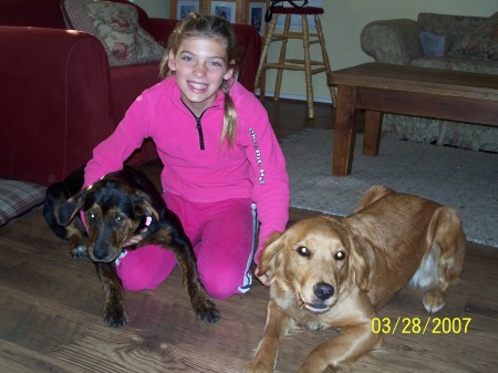 Katey with Allie & Bailey