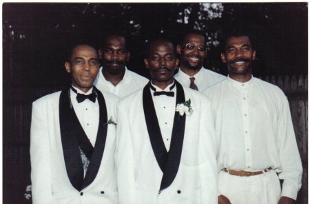 My brothers and me at my wedding
