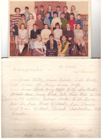 Grade 4, Gulph Road Elementary (Me in front row.)  I loved that Kim DePaul (behind me, 3rd from viewer's right).  In 5th grade, I stopped wearing those glasses, but then I couldn't see her (she's nowhere to be found in the 5th grade pic).