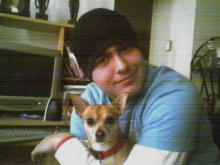 Matthew, My oldest son with my dog