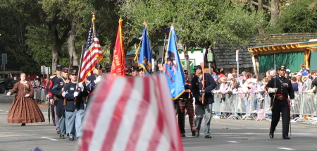 Veteran's Day Parade, Me second from far right side
