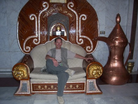 My husband, Scott, working in Iraq