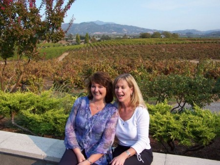 me with Kelly (Langie) Grossman, class of '78 in the Napa Valley