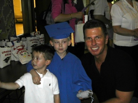 me and the boys at shanes preschool graduation..graduation for preschool???