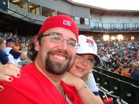 At Round Rock Express Baseball Game