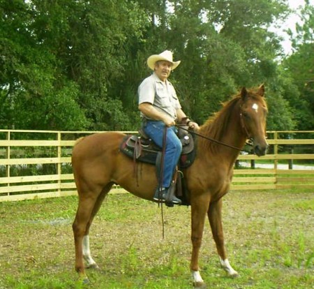 My Husband George on his horse Sunny