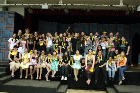 Cast, crew and teachers of Beauty and the Beast May 2007