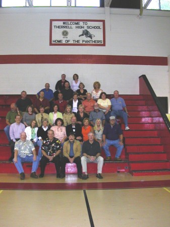 Therrell High School Reunion Tour 5-5-07 Class of 1970 In Original Gym under our same sign in 1970