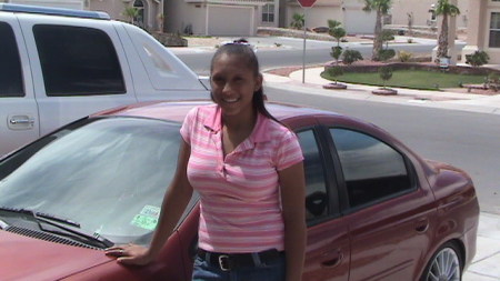 My Daughter Amber with her 1st car