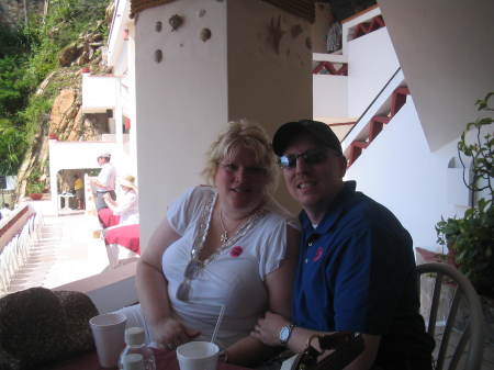 Mike and I in Puerto Vallerta Mexico watching clive divers, Nov 2006